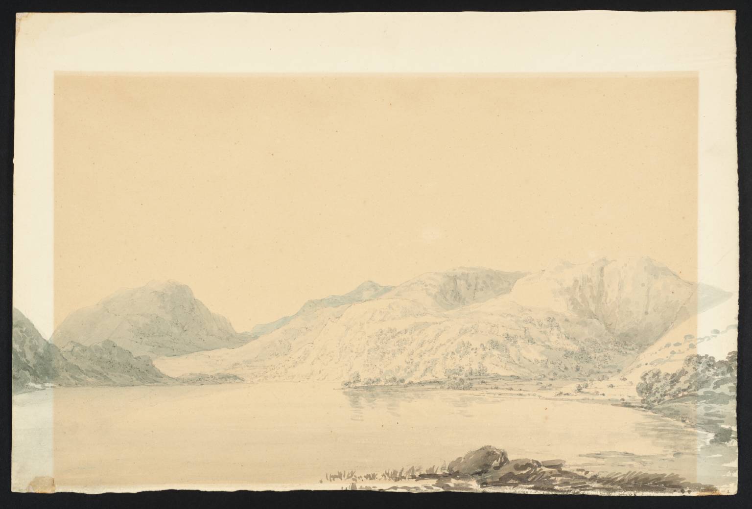 View across a Lake with Hills Beyond, Probably in the Lake District