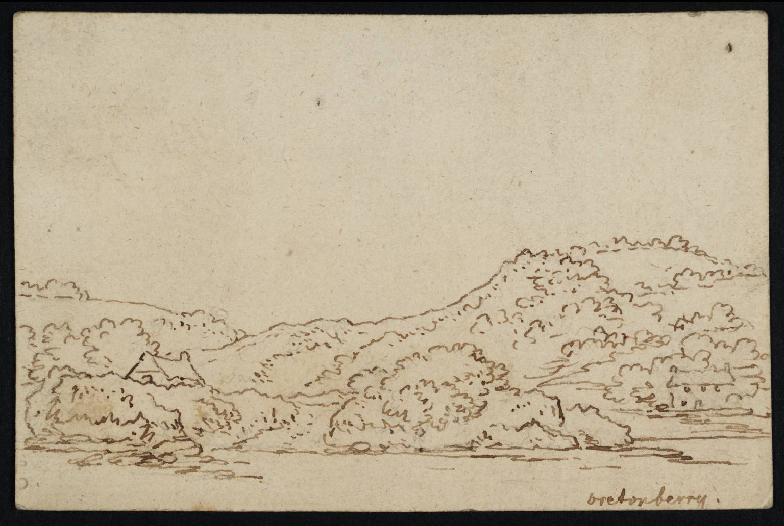 Hills and Woods at Briton Ferry, Seen from the Estuary of the Neath River