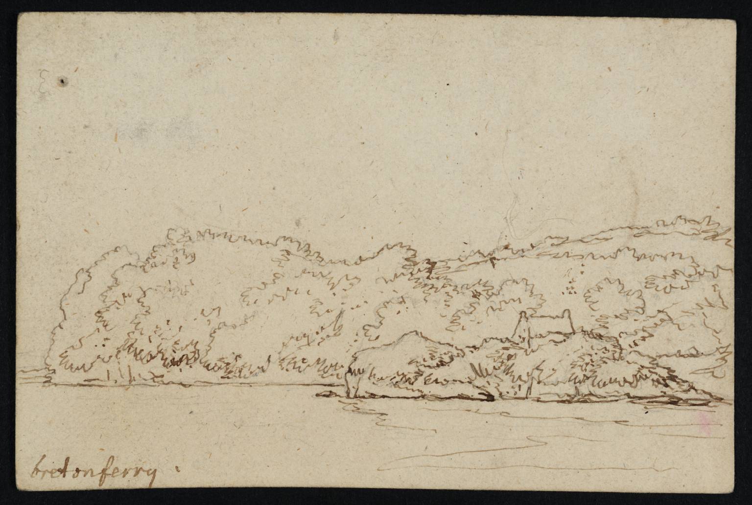 A Wooded Cape with a House on a Low Promontory at Briton Ferry