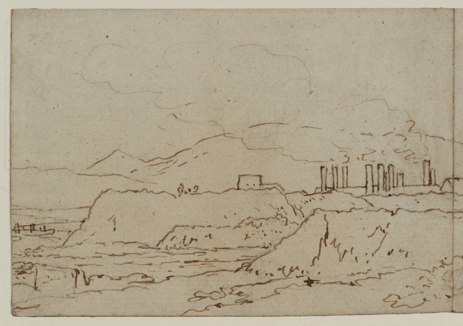 Hillsides and Buildings near the Fforest Copper Works