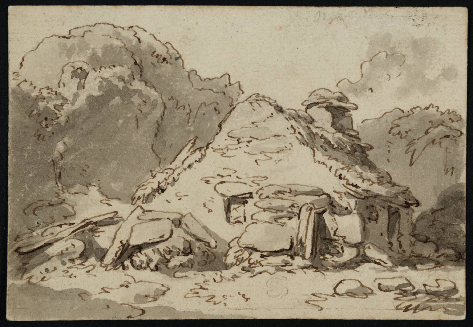 A Stone Cottage among Rocks