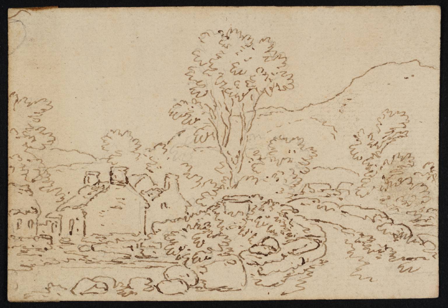 The Bridge at Beddgelert with Part of Moel Hebog