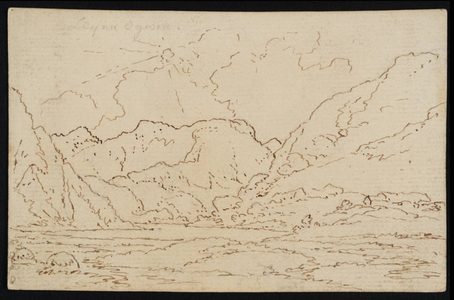 View of the Mountains round Llyn Ogwen, Looking North West