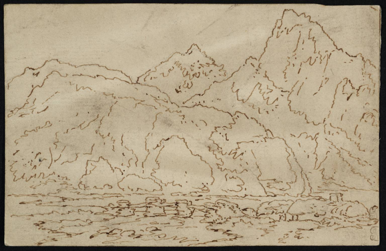 View of Tryfan and a Bridge over the Rier Ogwen