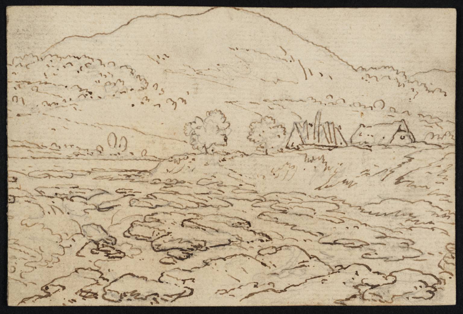 The River Dee at Llangollen, with Hills Beyond; Looking West