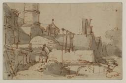 The Boiler House and Casting House of a Furnace, Probably Bedlam Furnace, at Coalbrookdale