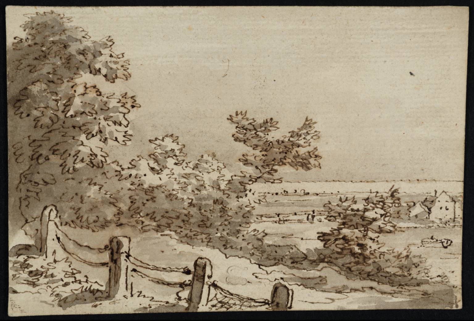 View from the North Shore of the Teign Estuary, with the Sea in the Distance and Part of Teignmouth