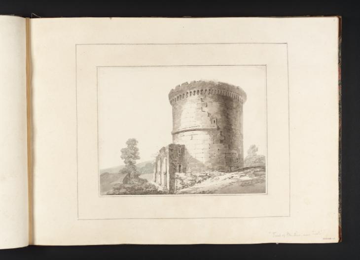 Joseph Mallord William Turner, Thomas Girtin, ‘The Tomb of Plautus, near Tivoli’ c.1794-8
