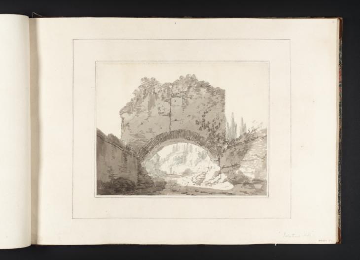 Joseph Mallord William Turner, Thomas Girtin, ‘Rome: A Road under a Ruined Archway on the Palatine Hill’ c.1794-8