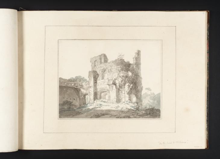 Joseph Mallord William Turner, Thomas Girtin, ‘A Ruined Building on the Road to Albano’ c.1794-8