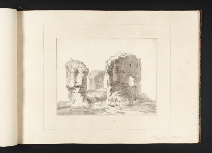 Joseph Mallord William Turner, Thomas Girtin, ‘A Ruined Building between Rome and Albano’ c.1794-8