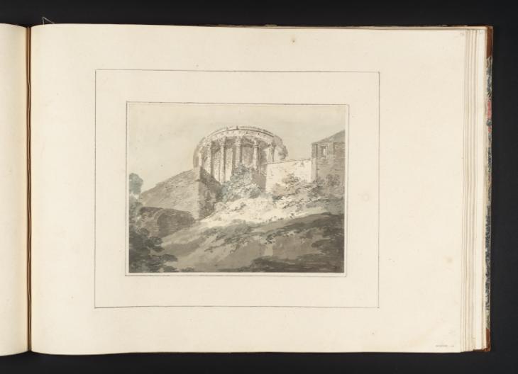 Joseph Mallord William Turner, Thomas Girtin, ‘Tivoli: The Temple of the Sibyl Seen from Below’ c.1794-8