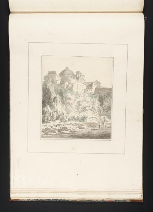 Joseph Mallord William Turner, Thomas Girtin, ‘Ariccia: View Looking up to the Church of Santa Maria’ c.1794-8