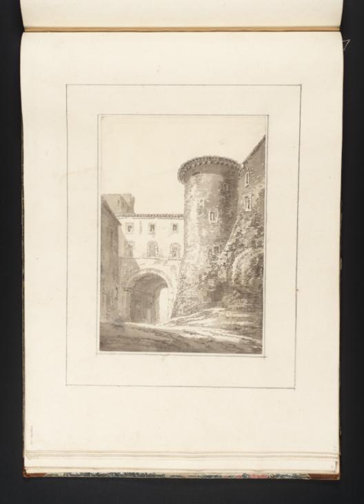 Joseph Mallord William Turner, Thomas Girtin, ‘An Archway through a Building, with a Round Tower’ c.1794-8