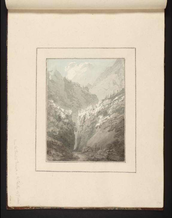Joseph Mallord William Turner, Thomas Girtin, ‘Near the Pantenbrücke in the Canton of Glarus’ c.1794-8
