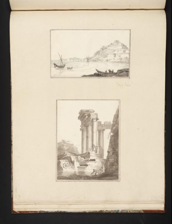 Joseph Mallord William Turner, Thomas Girtin, ‘A Capriccio with Classical Ruins and Figures’ c.1794-8 (Composite View)