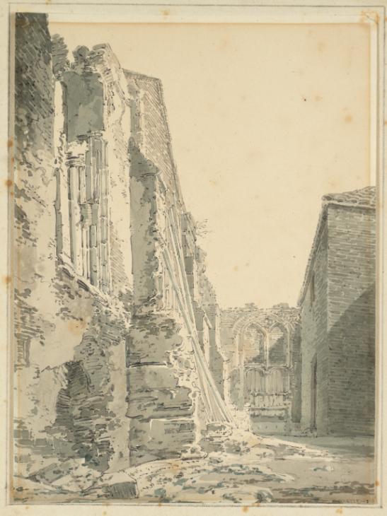 Joseph Mallord William Turner, Thomas Girtin, ‘London: The Interior of the Ruins of the Savoy Chapel’ ?1796