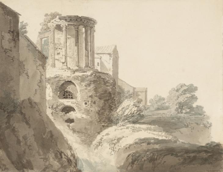 Joseph Mallord William Turner, Thomas Girtin, ‘Tivoli: The Temple of the Sibyl’ c.1795-7