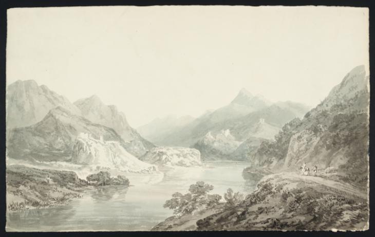 Joseph Mallord William Turner, Thomas Girtin, ‘The Valley of the Rhône, with a View of Sion from the East’ c.1797