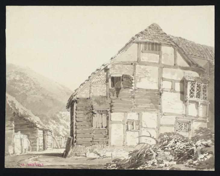 Joseph Mallord William Turner, Thomas Girtin, ‘A Timber-Frame House, with Hillside Beyond’ c.1796