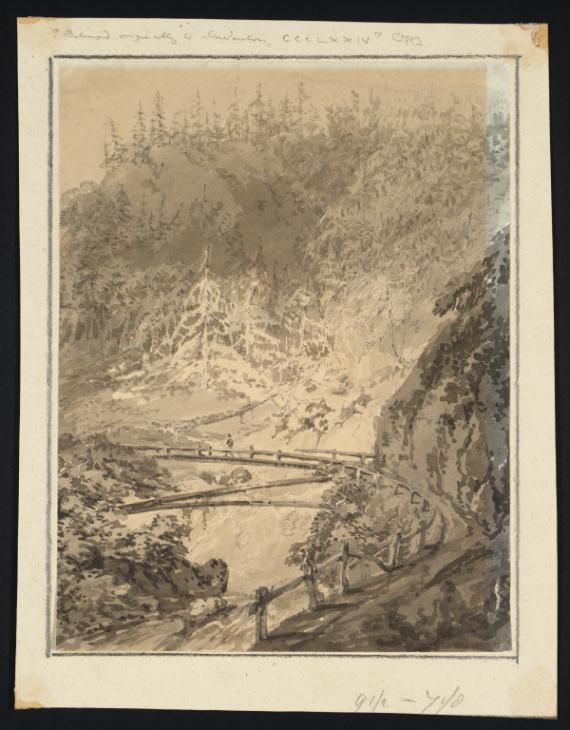 Joseph Mallord William Turner, Thomas Girtin, ‘In the Pass of St Gotthard, Switzerland’ c.1796
