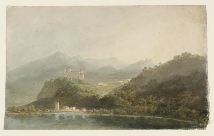 Joseph Mallord William Turner, Thomas Girtin, ‘Anghiera on Lake Maggiore, with Mountains Beyond’ c.1796