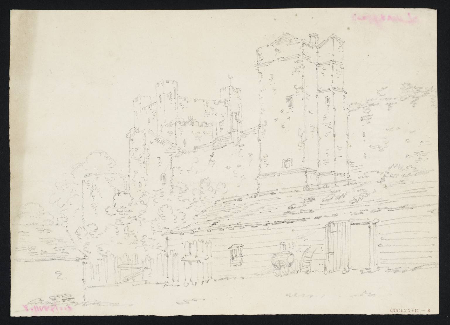 Porchester Castle from the North-East