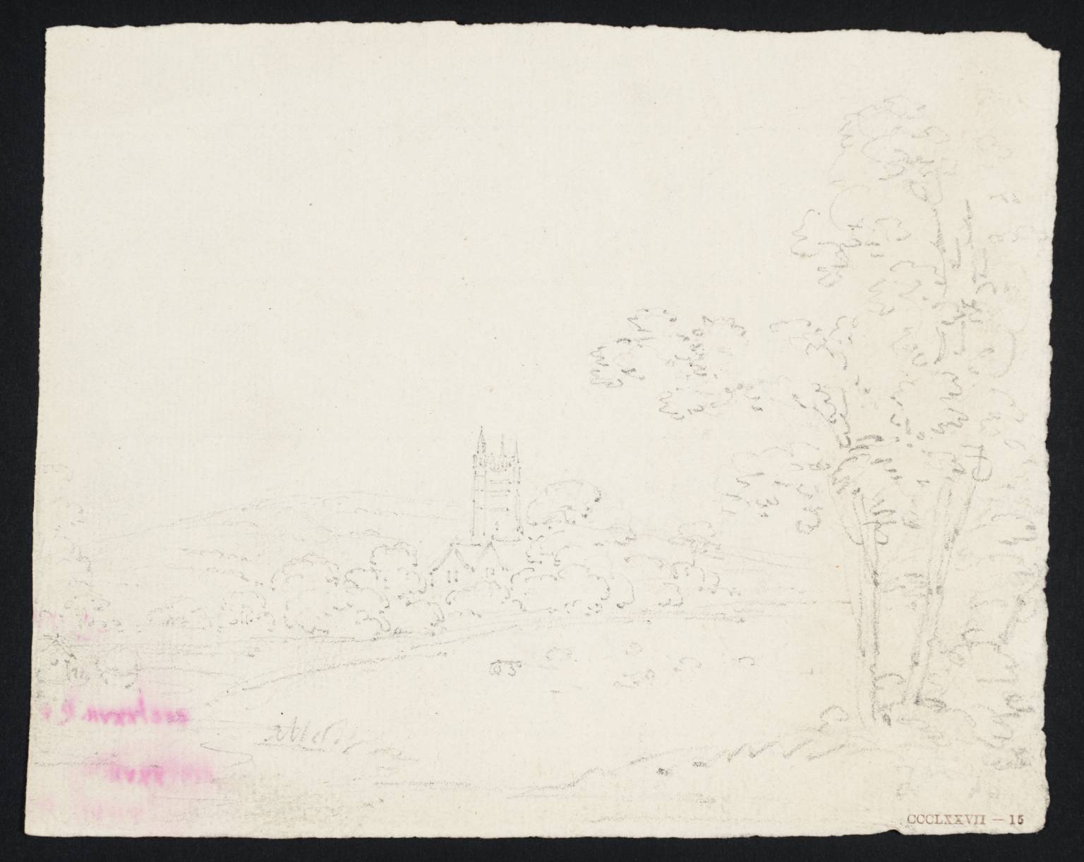 Landscape with a House and Church Tower among Trees