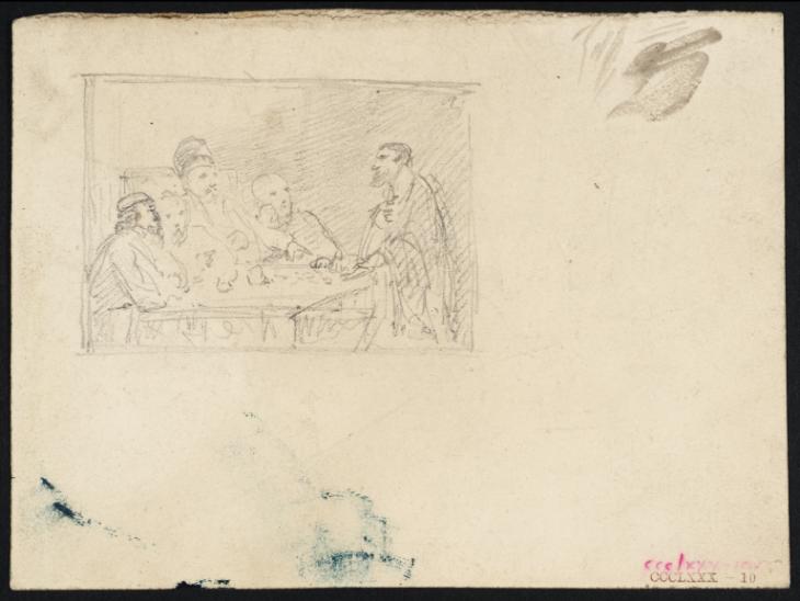 Joseph Mallord William Turner, ‘Composition Note: Judas Returning the Thirty Pieces of Silver’ c.1798