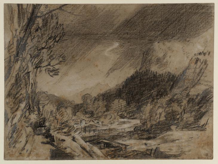 Joseph Mallord William Turner, ‘Lightning over a Wooded Valley; ?St Laurent-du-Pont, Chartreuse’ 1802