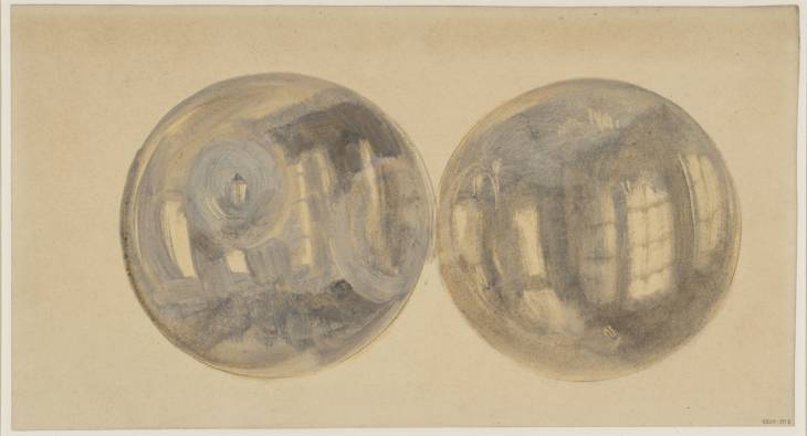 Joseph Mallord William Turner, ‘Lecture Diagram: Reflections in Two Transparent Globes’ c.1810