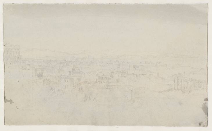 Joseph Mallord William Turner, ‘View from the Janiculum Hill, Rome, with the Villa Aurelia, Fontana dell'Acqua Paola and San Pietro in Montorio’ 1819