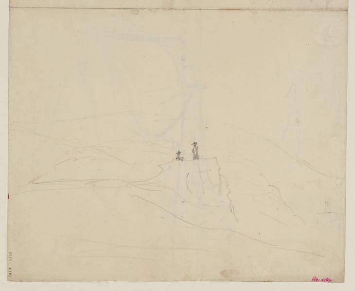 Joseph Mallord William Turner, ‘Two Figures Standing on a Crag; Caley Crags near Otley’ c.1822-4