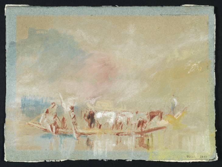Joseph Mallord William Turner, ‘A Boat Carrying Horses’ c.1830