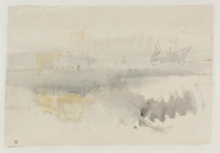 Joseph Mallord William Turner, ‘Figures on a Beach with a Pack Animal, near Mont Saint-Michel’ c.1827-8