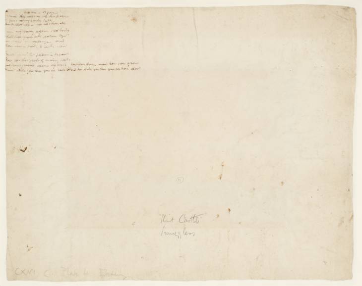 Joseph Mallord William Turner, ‘Inscription by Turner: Draft of Poetry: 'Poplars in Disgrace'’ c.1806-7