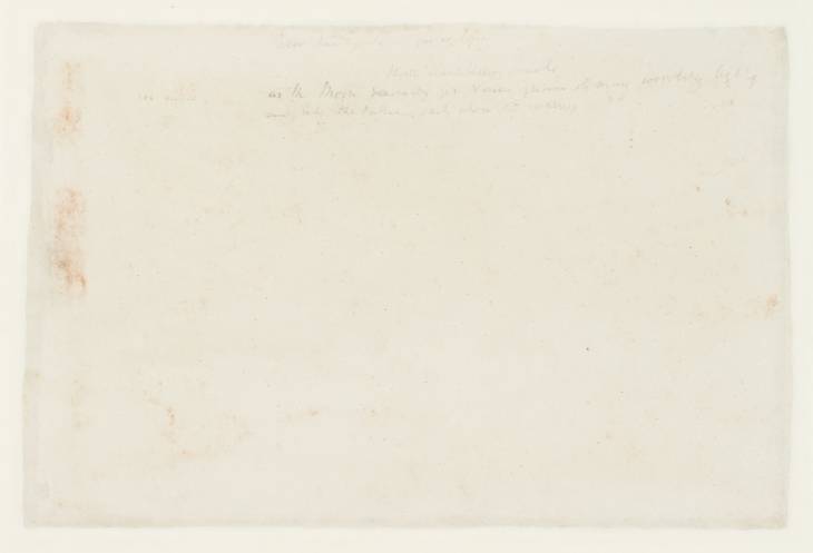 Joseph Mallord William Turner, ‘Inscription by Turner: A Draft of Poetry’ ?1840