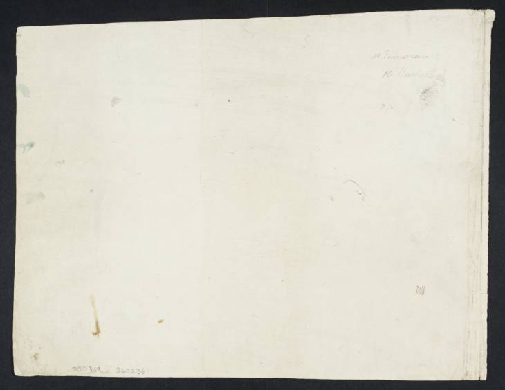 Joseph Mallord William Turner, ‘Inscription by Turner: A Name and Address’ ?1794