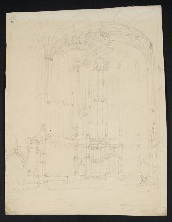 Joseph Mallord William Turner, ‘Cambridge: The Interior of the East End of King's College Chapel’ 1794