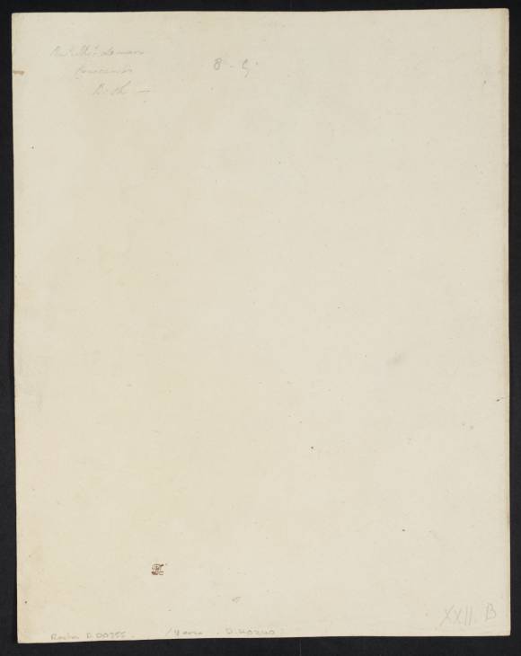 Joseph Mallord William Turner, ‘Inscription not by Turner: A Name and Address’ ?1793