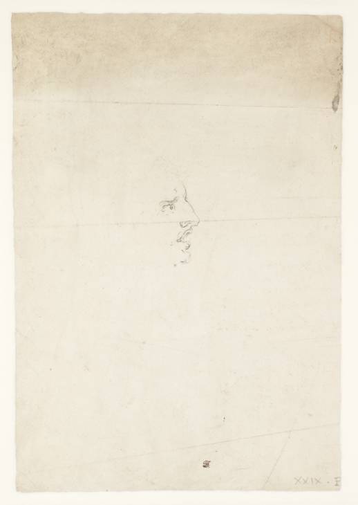 Joseph Mallord William Turner, ‘Study of a Man's Face in Profile, with Open Mouth’ c.1796-7