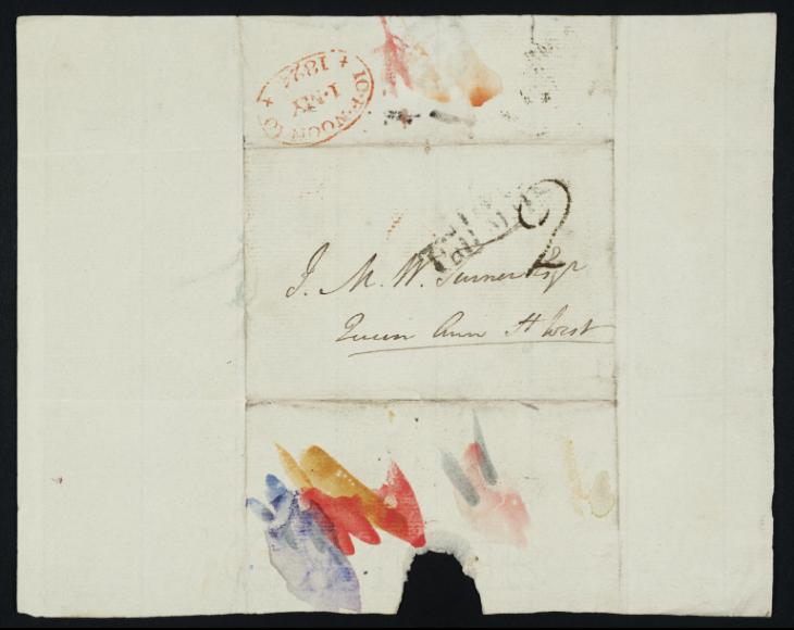 Joseph Mallord William Turner, ‘Inscription not by Turner: The Artist's Name and Address; Colour Tests’ c.1824