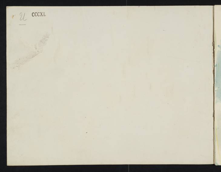 Joseph Mallord William Turner, ‘Inscription by Turner: A Single Letter’ ?1840