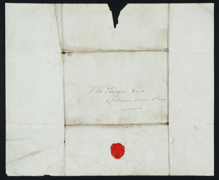 Joseph Mallord William Turner, ‘Inscription not by Turner: The Artist's Name and Address’ c.1827-8