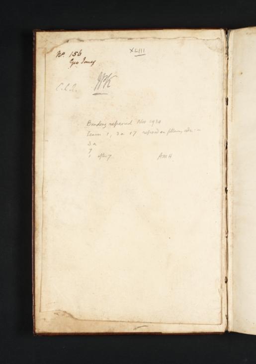 Joseph Mallord William Turner, ‘Inscriptions not by Turner: Executors' and Curator's Notes’ 1798