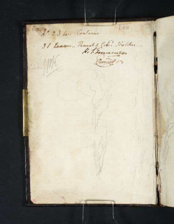 Joseph Mallord William Turner, ‘A Tree’ 1801 (Inside front cover of sketchbook)