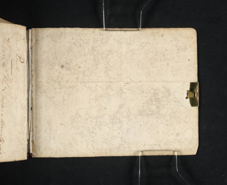 Joseph Mallord William Turner, ‘Sketches and Inscriptions by Turner’ 1819 (Inside back cover of sketchbook)