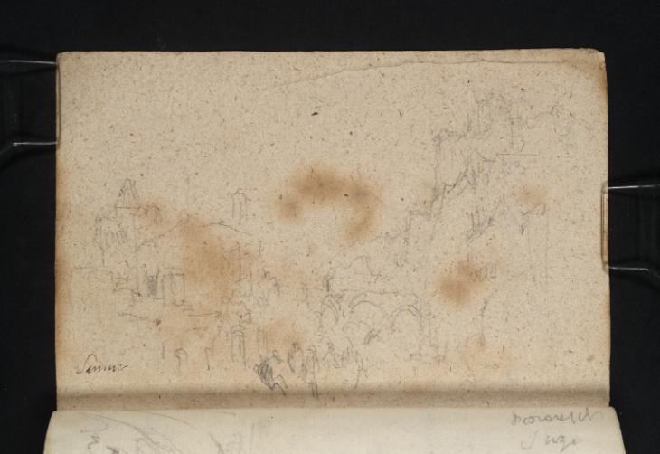 Joseph Mallord William Turner, ‘Saumur, Loire Valley’ 1826 (Inside back cover of sketchbook)