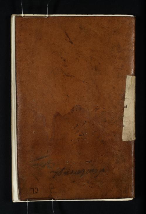 Joseph Mallord William Turner, ‘Inscription by Turner: Number of Sketchbook’ c.1816-18 (Back cover of sketchbook)