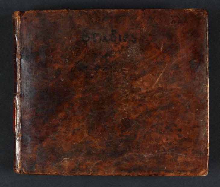 Joseph Mallord William Turner, ‘Inscription by Turner: Sketchbook Title’ 1796 (Front cover of sketchbook)